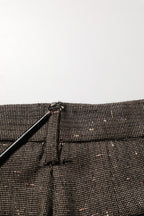 Dark Brown HighWaist Tapered Trouser Pants