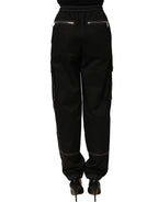 Black Vibe Cargo High Waist Straight Pants