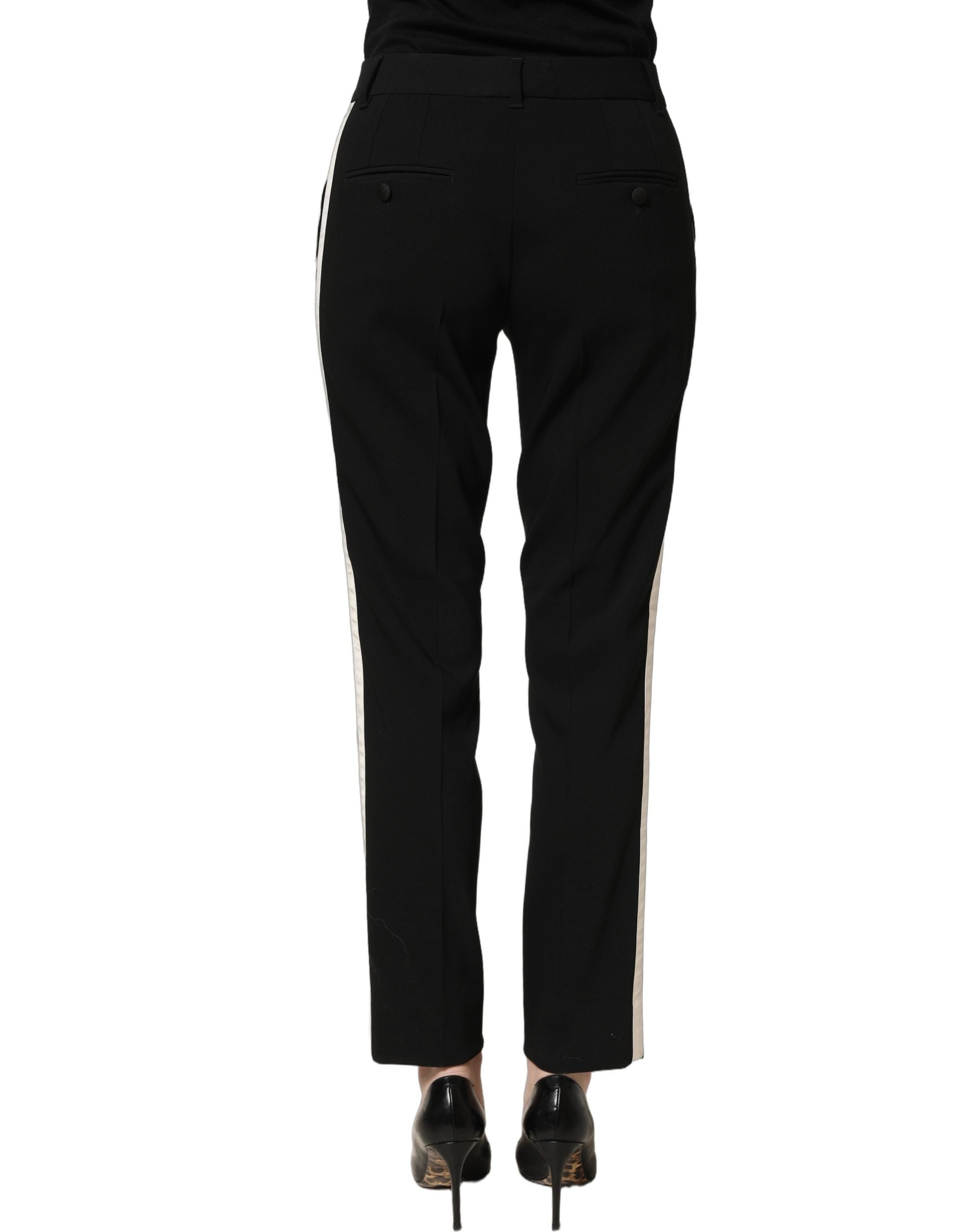 Black HighWaist Straight Dress Trouser Pants