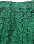 Green Lace High Waist Mermaid Midi Skirt
