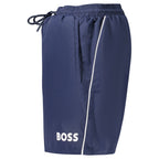 Blue Polyester Men's Swimwear