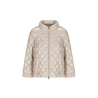 Beige Polyamide Full-Length Jacket
