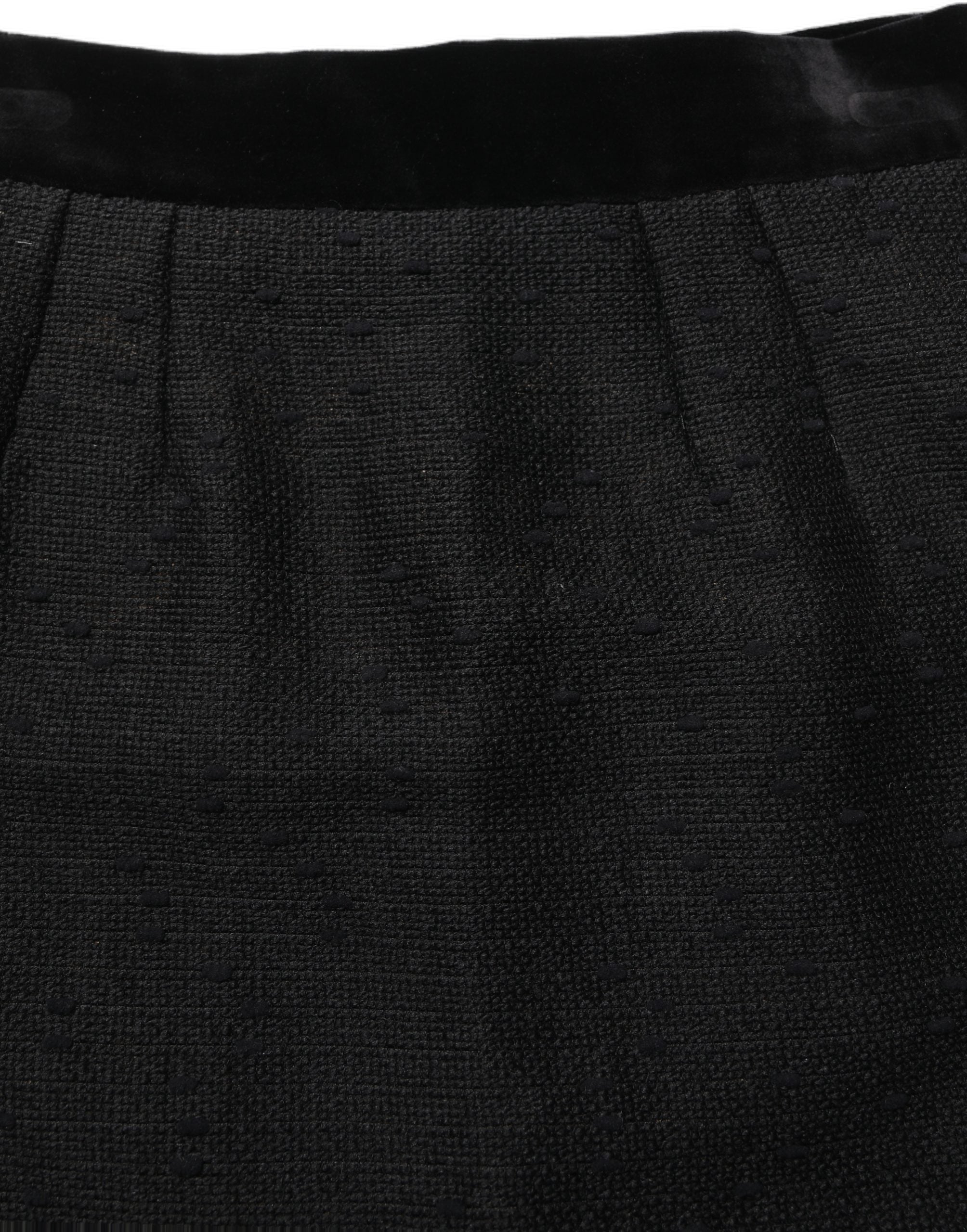 Black High Waist Pencil Cut Knee Length Skirt