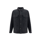 Black Cotton Full-Length Jacket