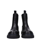 Black Leather Ankle Boots