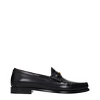 Black Leather Slip-On Loafers