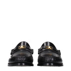 Black Leather Slip-On Loafers