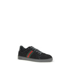 Black Fabric Athletic Sneakers