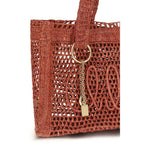 Brown Raffia Shoulder Bag