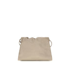 Beige Calf Leather Bos Taurus Shoulder Bag