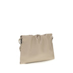 Beige Calf Leather Bos Taurus Shoulder Bag