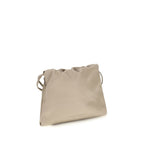 Beige Calf Leather Bos Taurus Shoulder Bag