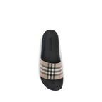 Black Rubber Slides