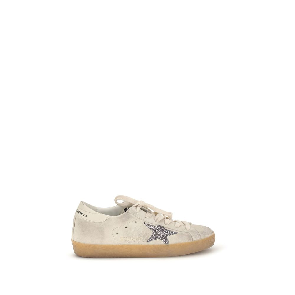 Beige Calf Leather Bos Taurus Sneakers