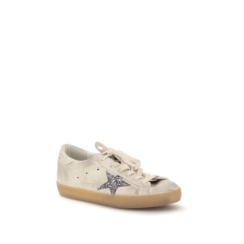 Beige Calf Leather Bos Taurus Sneakers