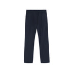 Blue Elastane Casual Pants