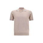 Beige Cotton Polo Shirt