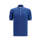 Blue Cotton Polo Shirt