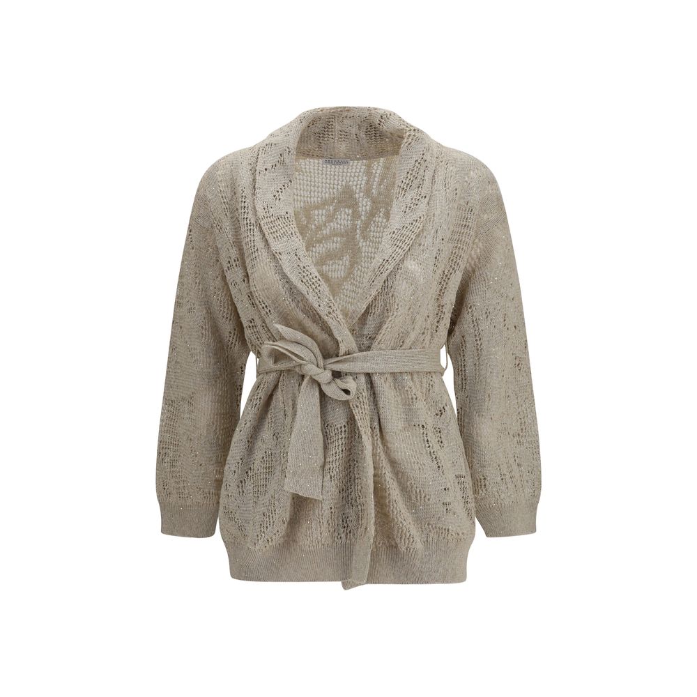 Beige Linen Cardigan