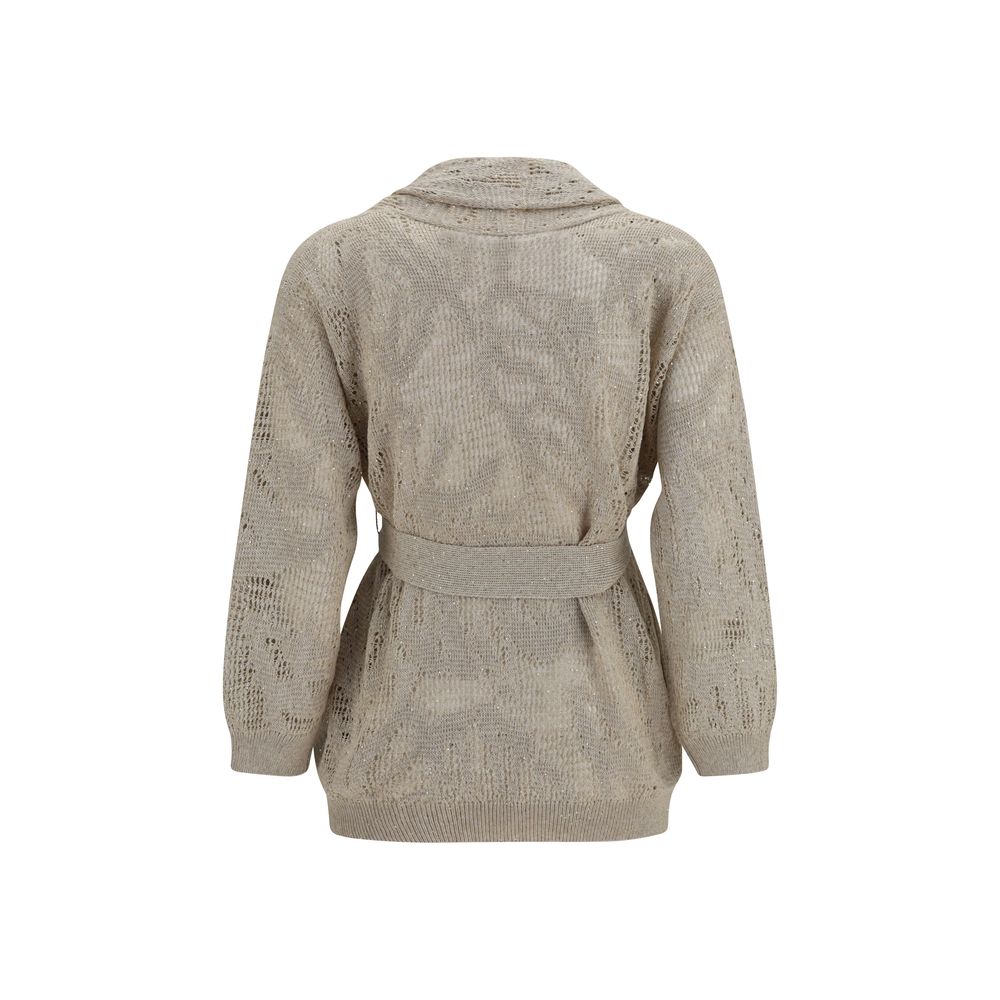 Beige Linen Cardigan