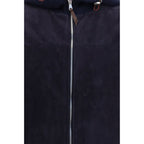 Blue Wool Oves Aries Full-Length Jacket