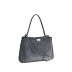Gray Calf Leather Bos Taurus Shoulder Bag