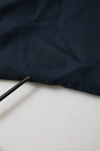 Blue Wool Logo Single Breasted Coat Jacket