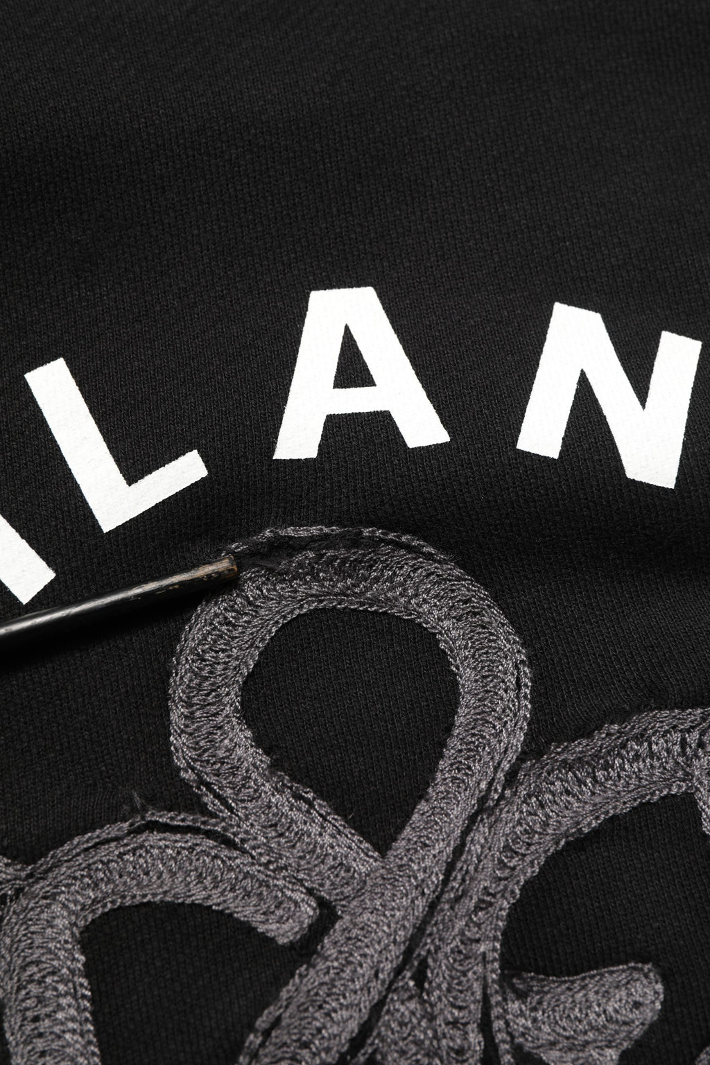 Black Cotton Milano1984 Print Hoodie Sweater