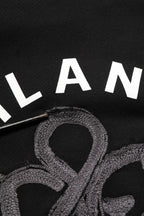 Black Cotton Milano1984 Print Hoodie Sweater
