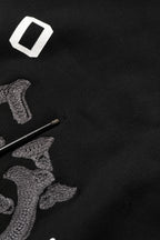Black Cotton Milano1984 Print Hoodie Sweater