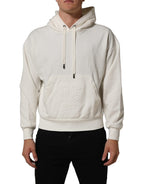White Logo Hooded PulloverSweatshirt Sweater