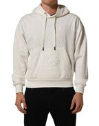 White Logo Hooded PulloverSweatshirt Sweater