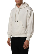White Logo Hooded PulloverSweatshirt Sweater