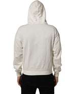 White Logo Hooded PulloverSweatshirt Sweater