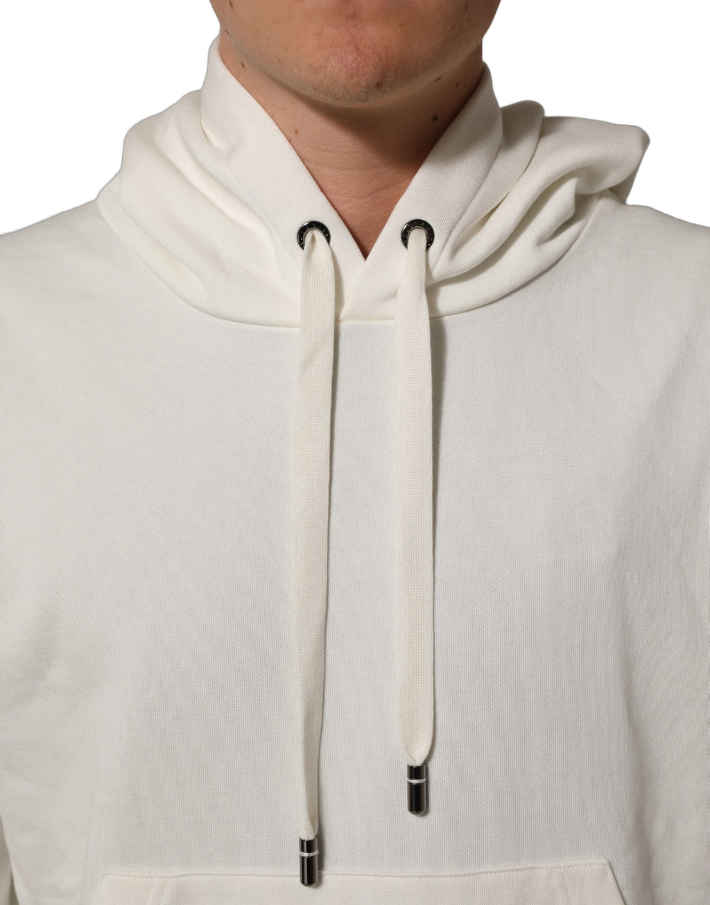 White Logo Hooded PulloverSweatshirt Sweater