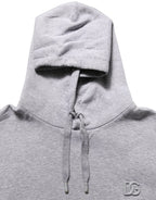 Gray Cotton Logo Hooded Sweatshirt Sweater