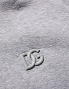Gray Cotton Logo Hooded Sweatshirt Sweater