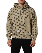 Brown Cotton Logo Hooded Sweatshirt Sweater