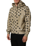 Brown Cotton Logo Hooded Sweatshirt Sweater