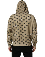 Brown Cotton Logo Hooded Sweatshirt Sweater
