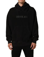 Black Cotton DGVIB3 Hooded Sweatshirt Sweater