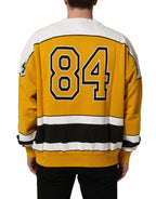 Yellow Crew Neck Jersey Sweatshirt Sweater