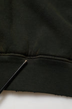 Black Cotton Crew Neck Men Sweatshirt Sweater