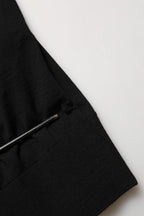 Black DG Embroidered Crew Neck Pullover Men Sweater