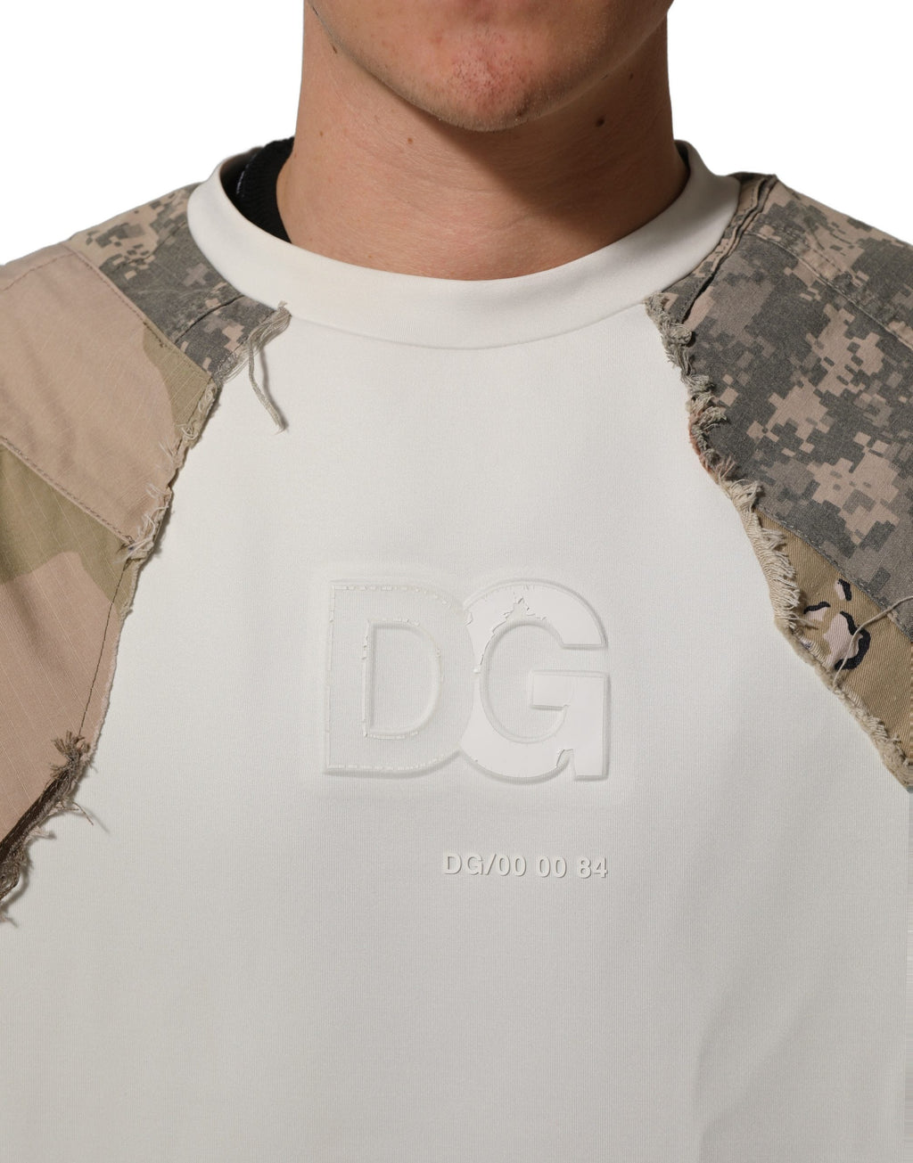 Multicolor Camo Patchwork Sweatshirt Sweater