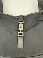GUCCI JACKIE Leather and Canvas Handbag