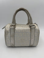 FENDI Mini Bauletto FF Zucchino Laminated Handbag