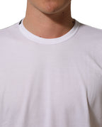 White Cotton Short Sleeves CrewNeck T-shirt
