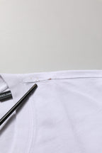 White Blue Stripe Cotton Short Sleeve T-shirt