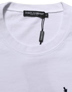 White Blue Stripe Cotton Short Sleeve T-shirt